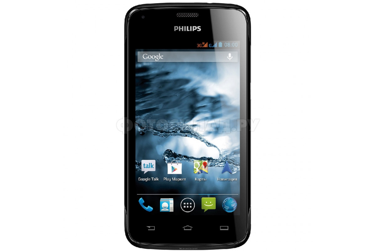 Смартфон Philips W3568 Xenium Dual Sim 4Gb Black по низким ценам в  интернет-магазине Фотосклад.ру