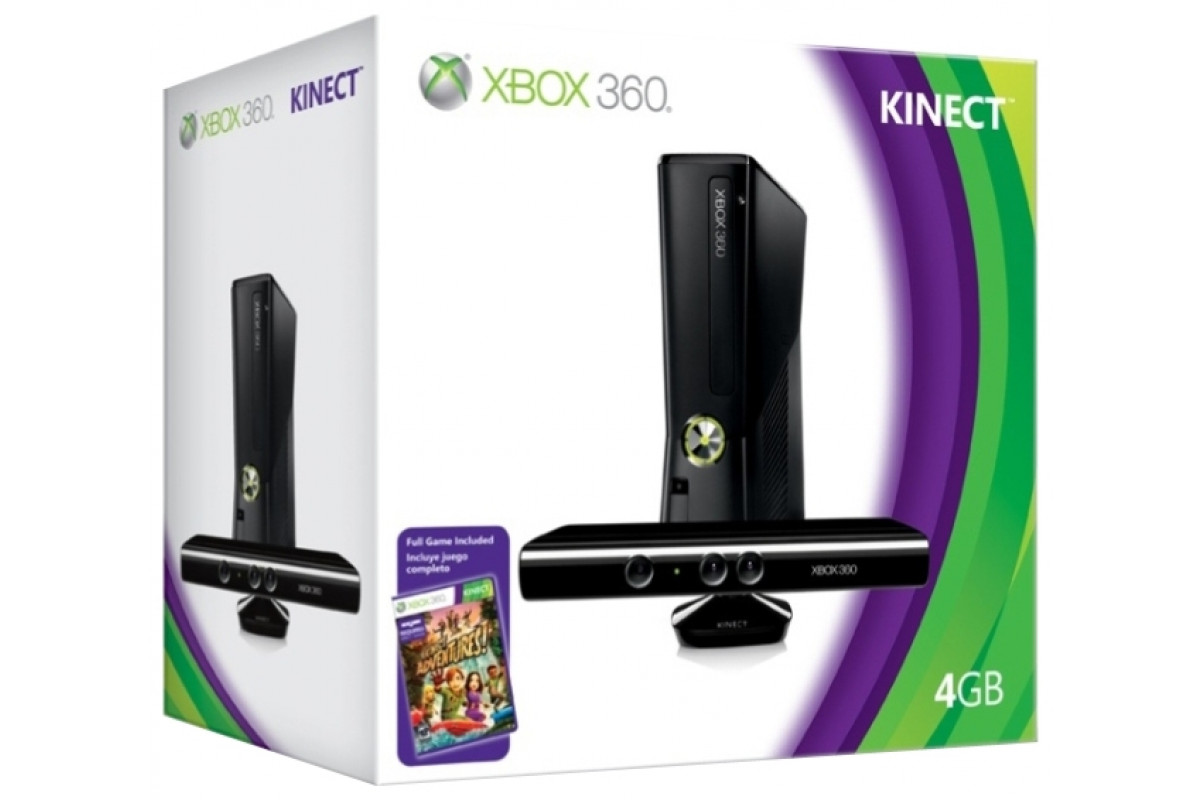 Игровая приставка Microsoft Xbox 360 4Gb + Kinect + Peggle2 по низким ценам  в интернет-магазине Фотосклад.ру