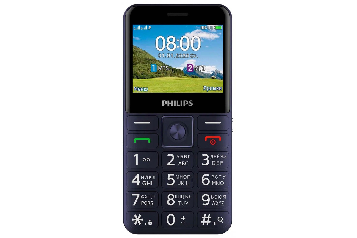 Мобильный телефон Philips Xenium E207 Синий - купить по низким ценам -  отзывы, фото, видеообзоры