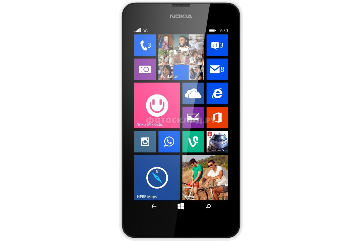 Смартфон Nokia Lumia 630 Dual sim White по низким ценам в интернет-магазине  Фотосклад.ру