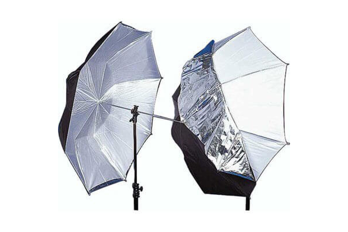 Зонт Lastolite Umbrella Silver/Black/White комбинированный 100 см (черный/б...