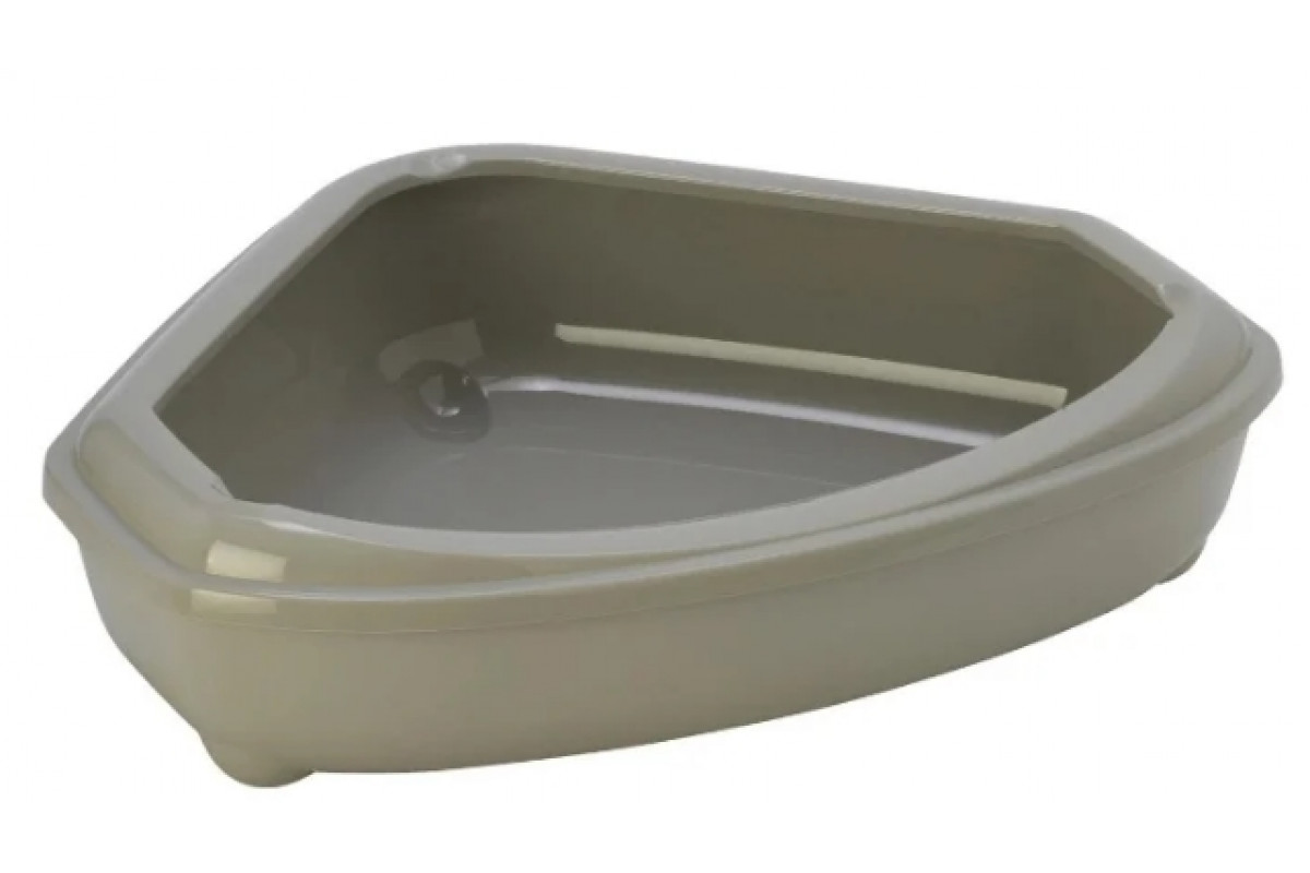 Туалет moderna для кошек лоток угловой Corner Tray 55x45x13h см, синий