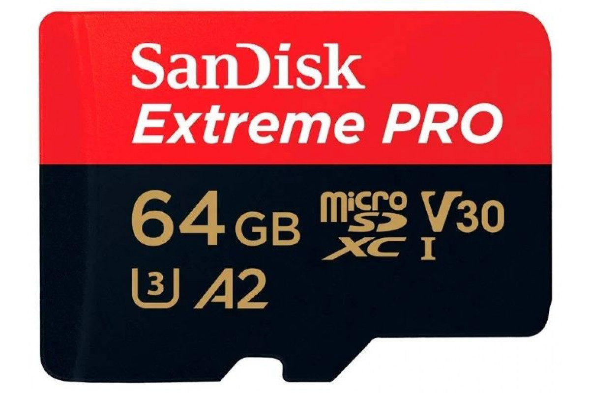 Карта памяти microsdxc uhs i u3 sandisk extreme 64 гб