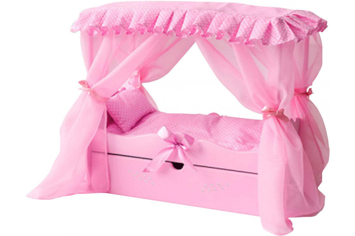 кроватка для кукол с балдахином фото